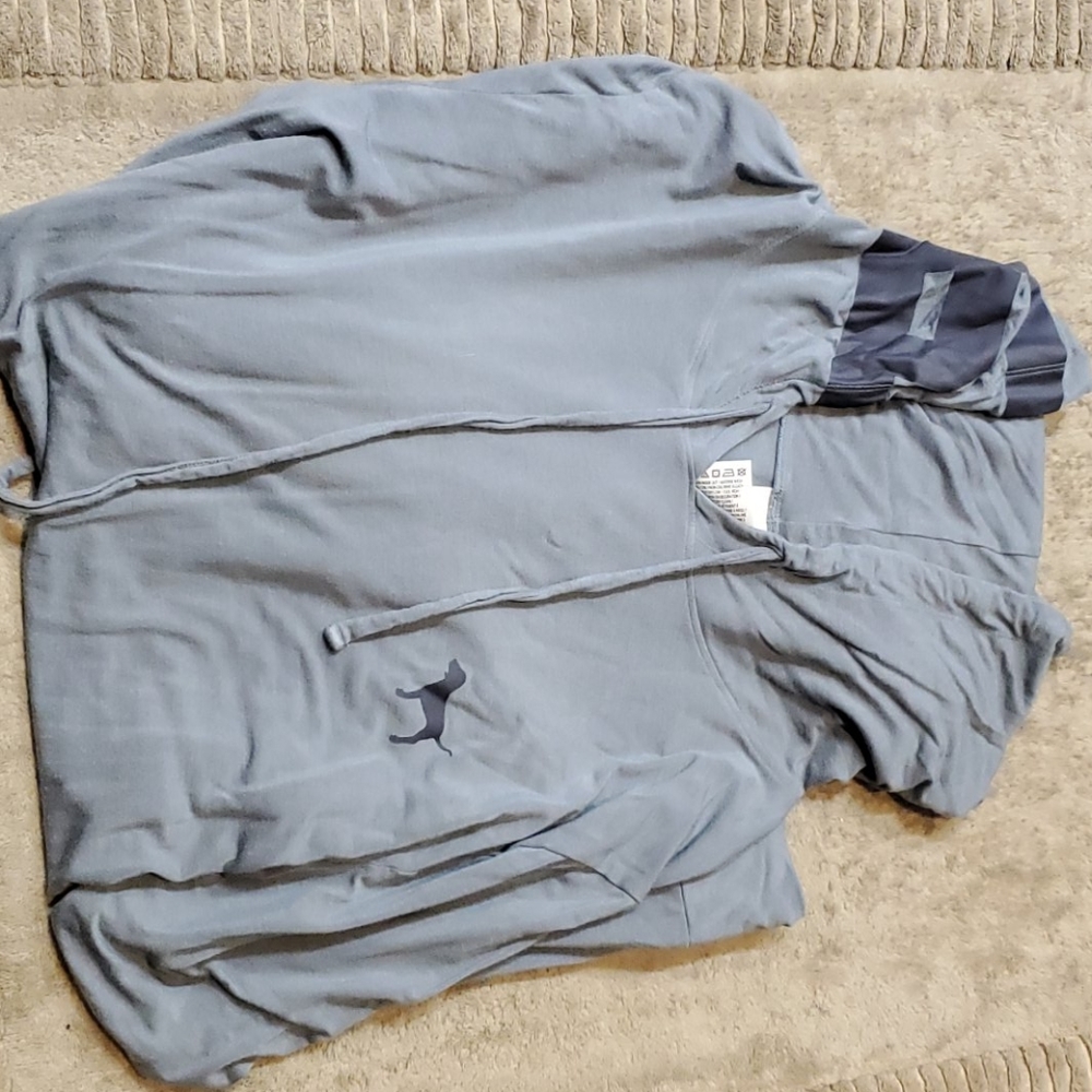 Light material grey hoodie by pink